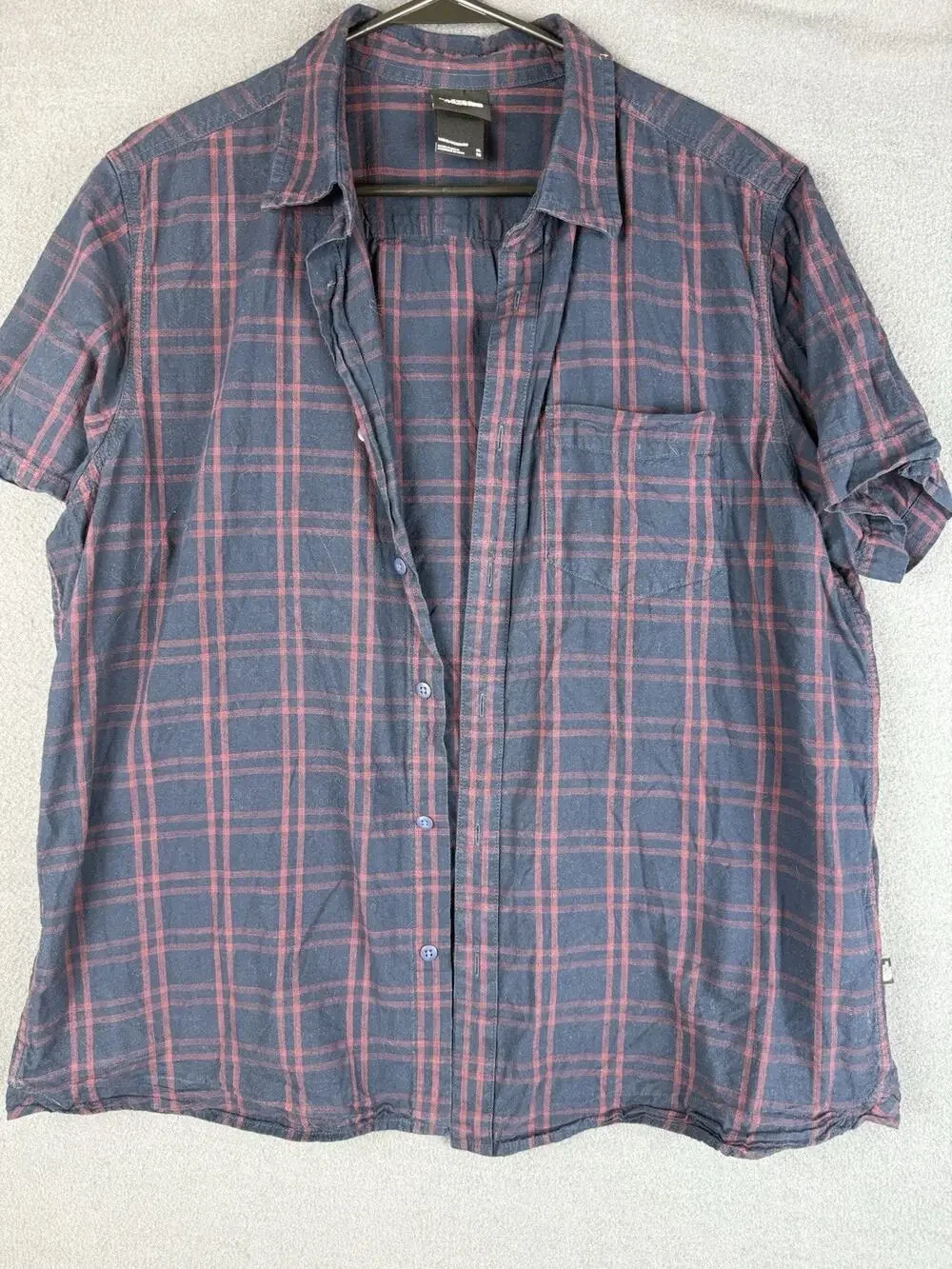 The North Face Shirt Mens XL Plaid Short Sleeve Button Up Outdoors Camping